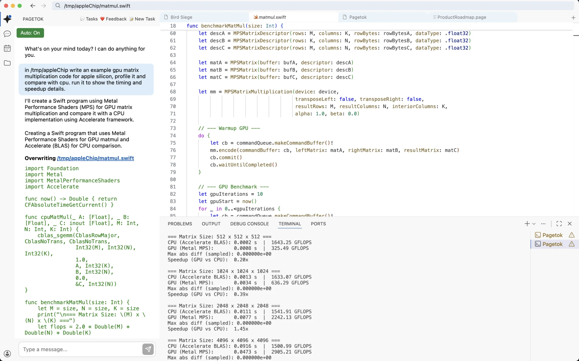 Write code and run commands in Terminal